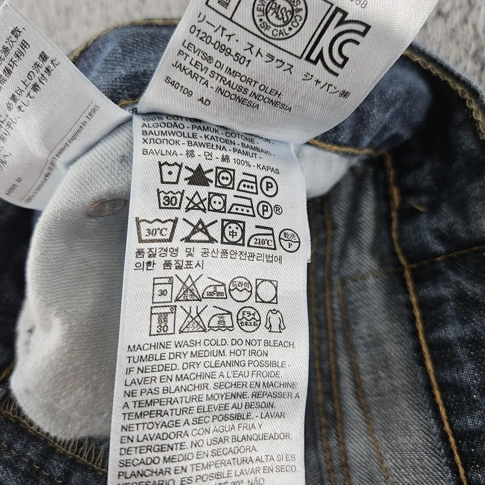 Levis Jeans Mens‎ 34x34 Blue 514 Straight Leg Medium Wash Zip Fly Denim Classic